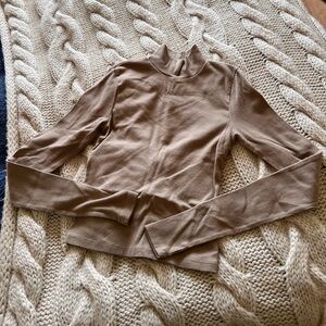 AE Long Sleeve Mock Neck Crop Top